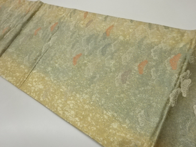 引箔松模様織出し袋帯